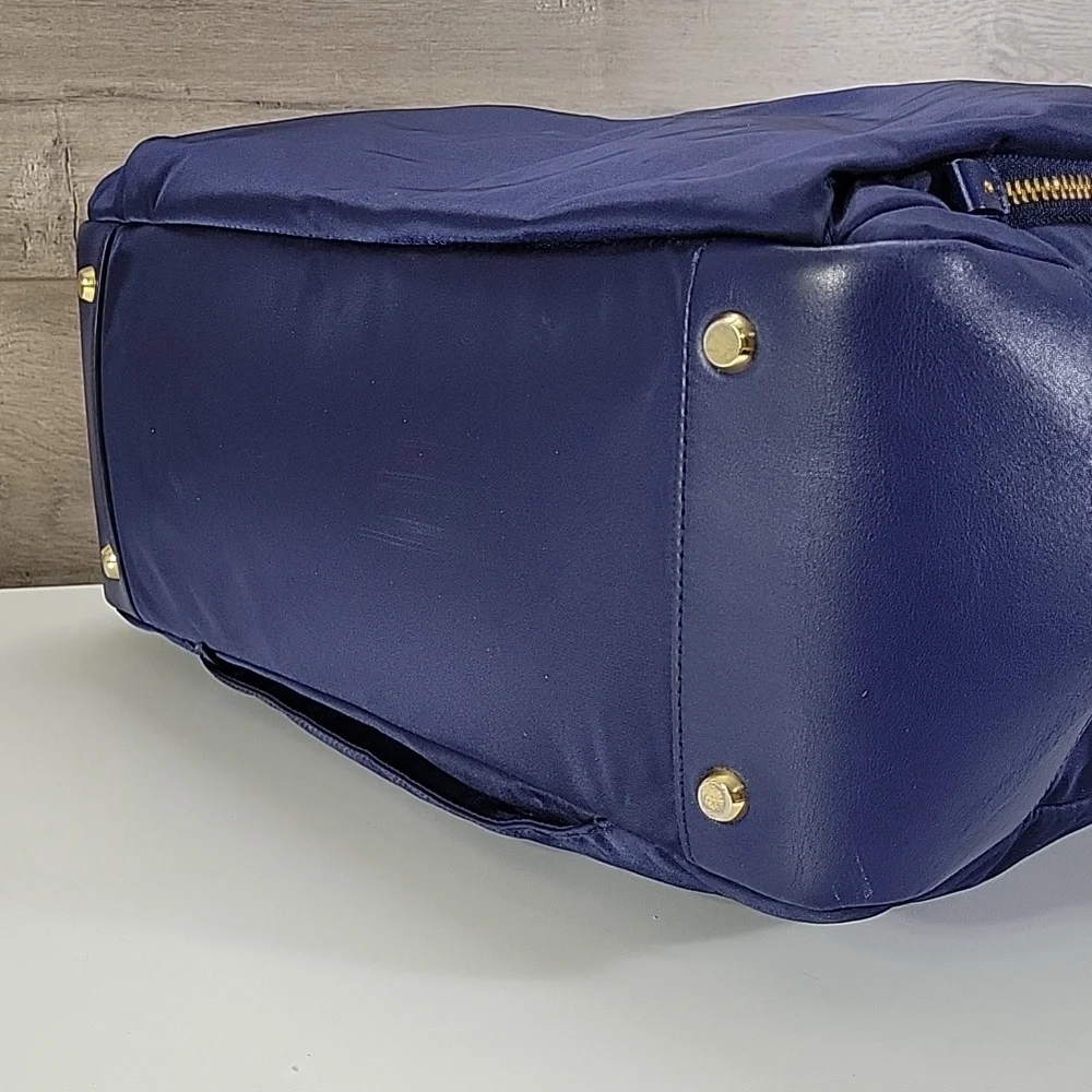 Tumi Blue Nylon/Leather Business Tote Bag